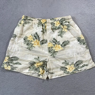 Tommy Bahama Mens XXL Floral Hawaiian Swim Trunks Yellow 100% Nylon Beach - Image 1 of 4