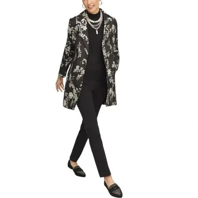 Chico’s 0.5 Floral Jacquard Topper Jacket New  - Image 1 of 4