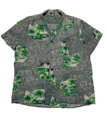 Vintage 50s 60s Pegasus Globe Rayon Aloha Hawaiian Shirt Open Collar Men’s M - Image 1 of 4