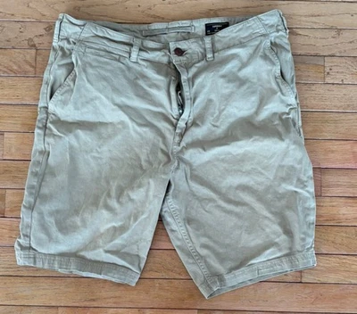 Shorts masculino Superdry 36 costura interna 10” chino bronzeado desempenho elástico casual preppy - Imagem 1 de 2