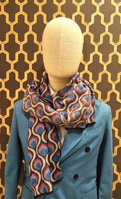 НОВЫЙ БЕЗ ЯРЛЫКОВ KITON ШАРФ ШЕЛК СДЕЛАНО В ИТАЛИИ (A4) - Изображение 1 из 3