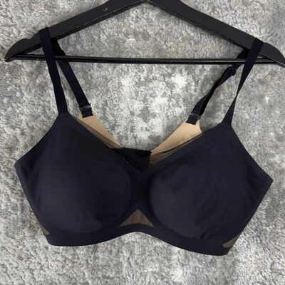 Honeylove Size 38B/C Color Runway Lace Crossover Wireless Bra Black Hook - Image 1 of 4