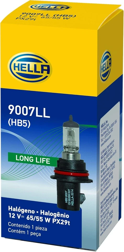 Bombilla Hella 9007LL Larga Vida, 12V, 60/55W - 65/55W, Multi  Foto 1 de 3