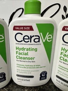 CeraVe Hydrating Facial Cleanser Daily Hydrating for Normal to Dry Skin 16 fl oz - Picture 1 of 6