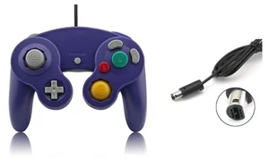 Manette Pad Joystick filaire Pour Console Nintendo GameCube & Wii - Violet - Foto 1 di 8