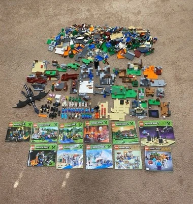 ENORME LOTE Mini Figuras Figuras Figuras Minecraft Legos Conjunto de Películas Ender Dragon Juegos Libros Foto 1 de 4