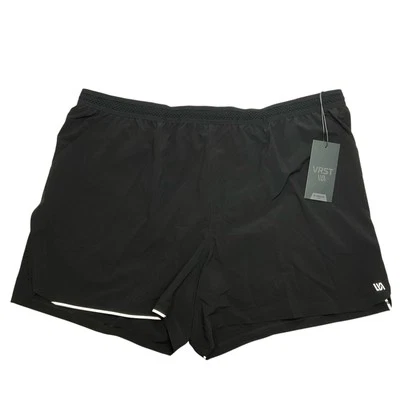 Pantalones Cortos VRST Enthusiast Run Para Hombre 2XL Negro Puro 5” Entrepierna Secado Rápido $60 Minorista Foto 1 de 4