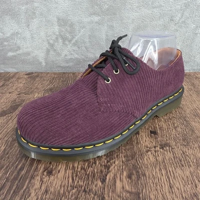 Dr Martens 1461 Duchess Corduroy Oxford Shoes 7 Oxblood Academia Preppy Gothic - Image 1 of 4