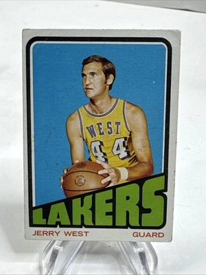 De colección Jerry West 1972-73 Topps #75 Los Angeles Lakers Salón de la fama EX Foto 1 de 2