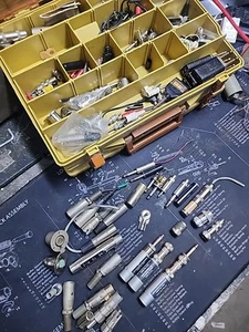 Vintage Radio Parts Lot Transformer RCA Audio Jack 3-Pin 4-Pin XLR-4 C3F 100+ PC - Picture 1 of 22