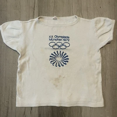 Camiseta corta rara vintage 1972 Munich Munchen Alemania Juegos Olímpicos para mujer talla XS Foto 1 de 4