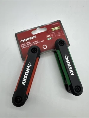 Husky 17 Piece Folding Hex Key Set 849118 SAE and MM - Image 1 of 2