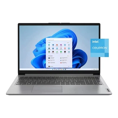 Lenovo Ideapad 1 15.6" HD Laptop Intel Celeron N4500 4GB Memory 128GB EMMC Win11 - Image 1 of 4