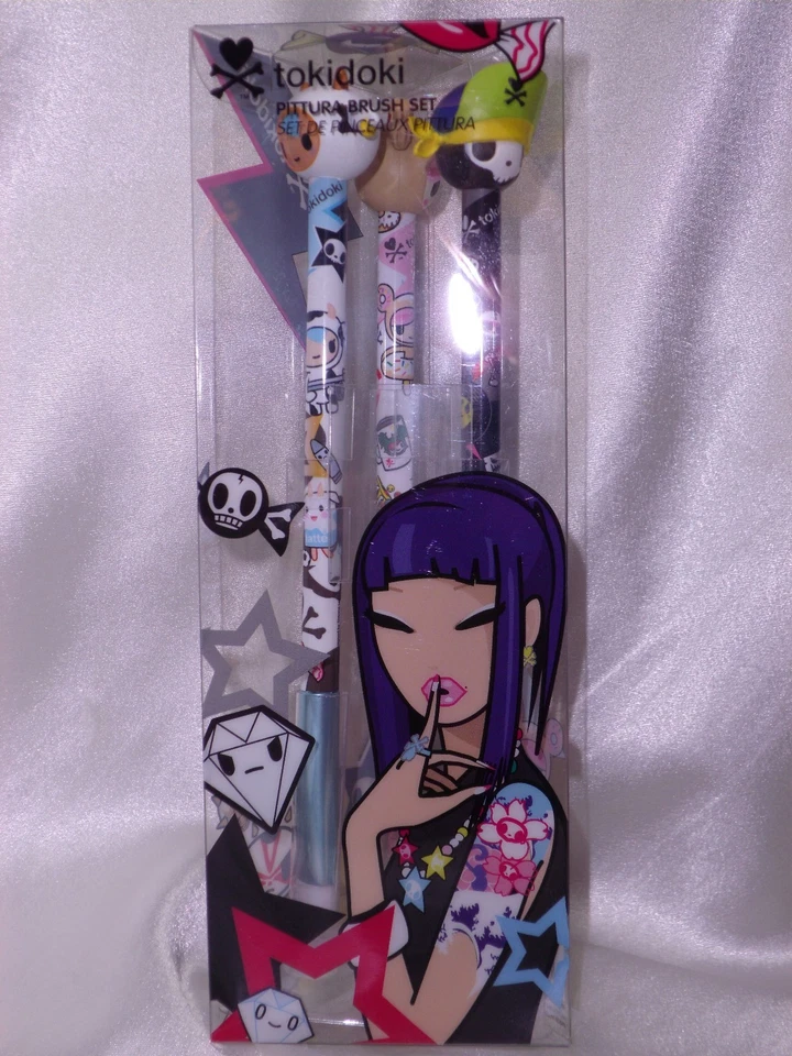 НАБОР КИСТЕЙ Tokidoki Pittura 3 Mozzarella Adios Amigos Donutella ОГРАНИЧЕННОЕ ИЗДАНИЕ в коробке! - Изображение 1 из 4