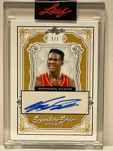 2021 Leaf Signature Series DOMINIQUE WILKINS Auto Autograph GOLD 1/1 ONE OF ONE - Picture 1 of 7