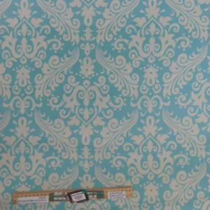 Quilting Patchwork Fabric Sewing Aqua Floral Drill Wide Backing 150x50cm - Foto 1 di 3