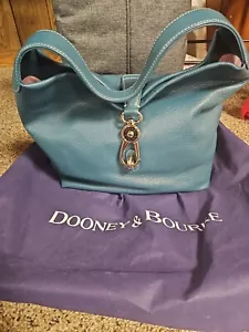 Cartera grande de cuero Belvidere con cierre de garra verde azulado oscuro DOONEY & BOURKE - Imagen 1 de 13