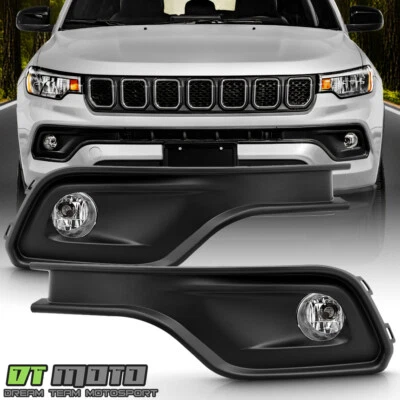 For 2022-2025 Jeep Compass Halogen Bumper Fog Lights Driving Lamps w/ Switch Set - Image 1 of 4