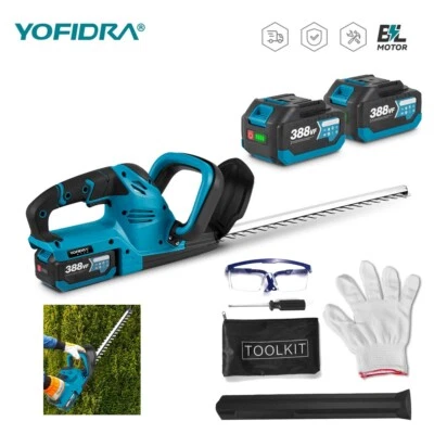 YOFIDRA Für Makita 18V Akku-Heckenschere Heckentrimmer Elektrische Heckenschneider 51 cm