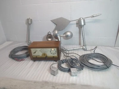 PIASECKI WEATHER STATION Barometer Temp Humidity Wind Velocity VANE VTG AS IS - Image 1 of 4