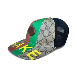 Authentic Gucci Kids Hat Not Fake Supreme GG Monogram Beige Web size 52cm - Picture 1 of 13