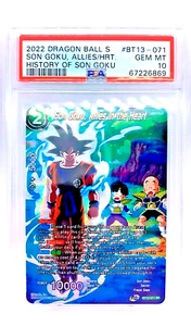 DBS "SON GOKU" PSA 10 #BT13-071 SR History of Allies in the Heart Krillin Gohan - Picture 1 of 3
