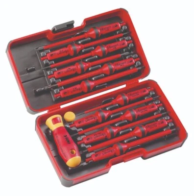 Felo 14pc E Smart Insulated Screwdriver Set Phillips Slot Torx Pozi 1000V AC - Image 1 of 3
