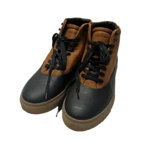 NEU Kapuze Leder Sneaker Straße Schnürschuhe braun schwarz Gr. 9 - Bild 1 von 12