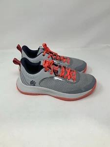 Under Armour Curry 3Z6 Gray Red Athletic Shoe Size 7Y - Picture 1 of 5