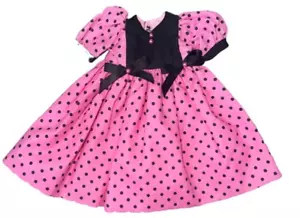 Robert Tonner Wilde Betsy McCall Puppenkleid rosa und schwarz Kleid Puffärmel - Bild 1 von 3