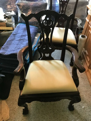 *SUPER SALE*Maitland Smith Mahogany Chippendale Dining Room Arm Chairs Ball Claw Cover