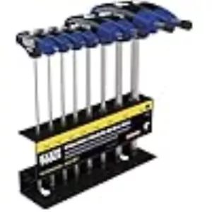 8 PIECE SET! Klein Tools JTH98M Hex Key Set, Metric, T-Handle, 9-Inch with Stand - Picture 1 of 6