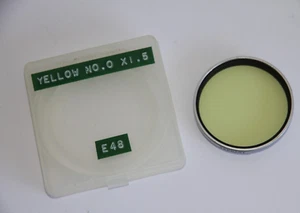 Leitz Leica E48 48mm Yellow No.0 13290 POOAH Filter. Chrome Ring. - Picture 1 of 6