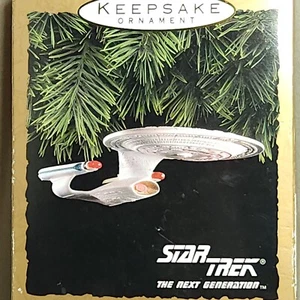Hallmark Keepsake Star Trek USS Enterprise Ornament 1993 NCC 1701D Magic Lights - Imagen 1 de 16