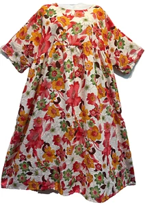 Nuevo con etiquetas VESTIDO FUNKY STUFF hippie boho floral bolsillos con volantes viscosa 3X Envío gratuito - Imagen 1 de 5