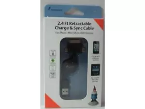 Travelocity 2.4' Retractable Charge Sync Cable - 30-Pin, Mini-USB, Micro-USB - Picture 1 of 1