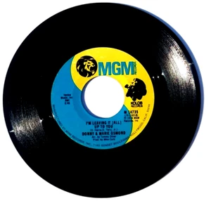 DONNY & MARIE OSMOND - I'm Leaving It All Up To You - Vinyl 45rpm MGM 1974 - Picture 1 of 4