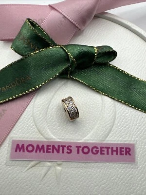 Pandora Rose™ Gold Shining Elegance  CZ Clip Charm 781817 Genuine Ale - image 1 of 4