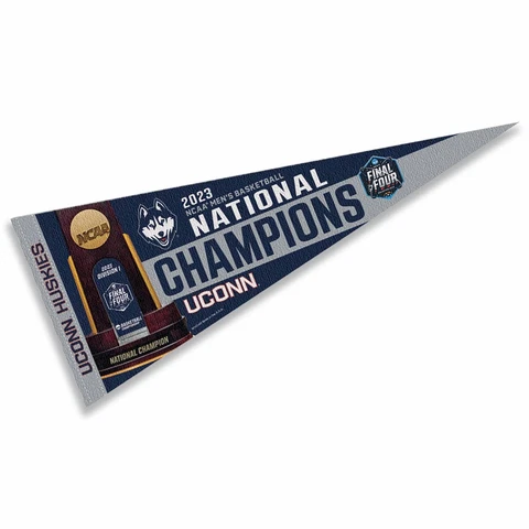 Connecticut Huskies UCONN 2023 Basketball National Champions Full Size Pennant Cover