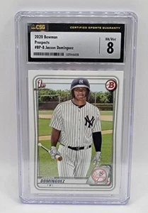 2020 Bowman Paper Prospects #BP8 Jasson Dominguez RC Rookie CSG 8 quasi nuovo/come nuovo - Foto 1 di 2