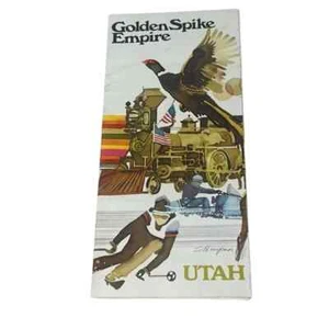 Calendario de eventos y mapa vintage Golden Spike Utah años 70 - Imagen 1 de 6