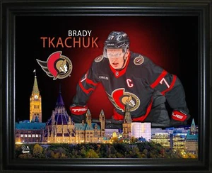 Brady Tkachuk 16x20 Framed Skyline Print Ottawa Senators - Picture 1 of 1