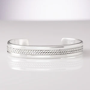 PULSERA DE PUÑO DE PLATA ESTERLINA TD MEXICANA - Imagen 1 de 6