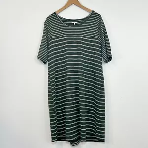 NWT Womens X-Large XL Maurices Shirt Dress Casual Black White Striped - Picture 1 of 3