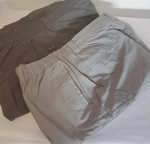 2 Paar Columbia Herren XL x 32 beige & grün Outdoor Rip Stop wandelbare Hose - Bild 1 von 15
