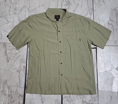 Vintage Woolrich Polyester Wasabi Button-Up Houndstooth 80's Shirt Men's Large - Image 1 of 4