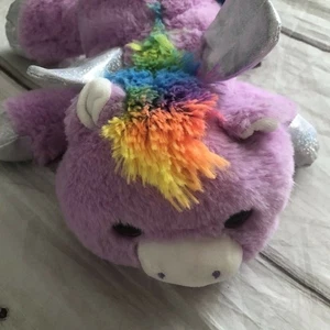 KELLYTOY HuggaPals Plush Stefana the Purple Pegasus Sparkle Eyes Stuffed Toy 14" - Picture 1 of 7