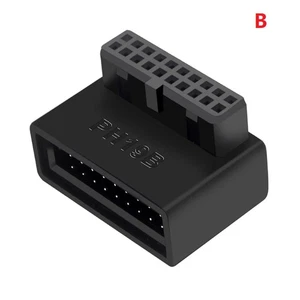 USB 3.0 19P/20P 90 Degree Computer Motherboard Header Adapter Plug-in Converter - Photo 1/12