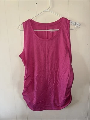 Camiseta sin mangas Lane Bryant rosa acanalada Foto 1 de 3