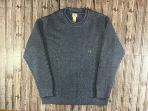 LL Bean 509337 Rollneck Organic Cotton Knit Fisherman Sweater sz 2XL Indigo NWT - Picture 1 of 10